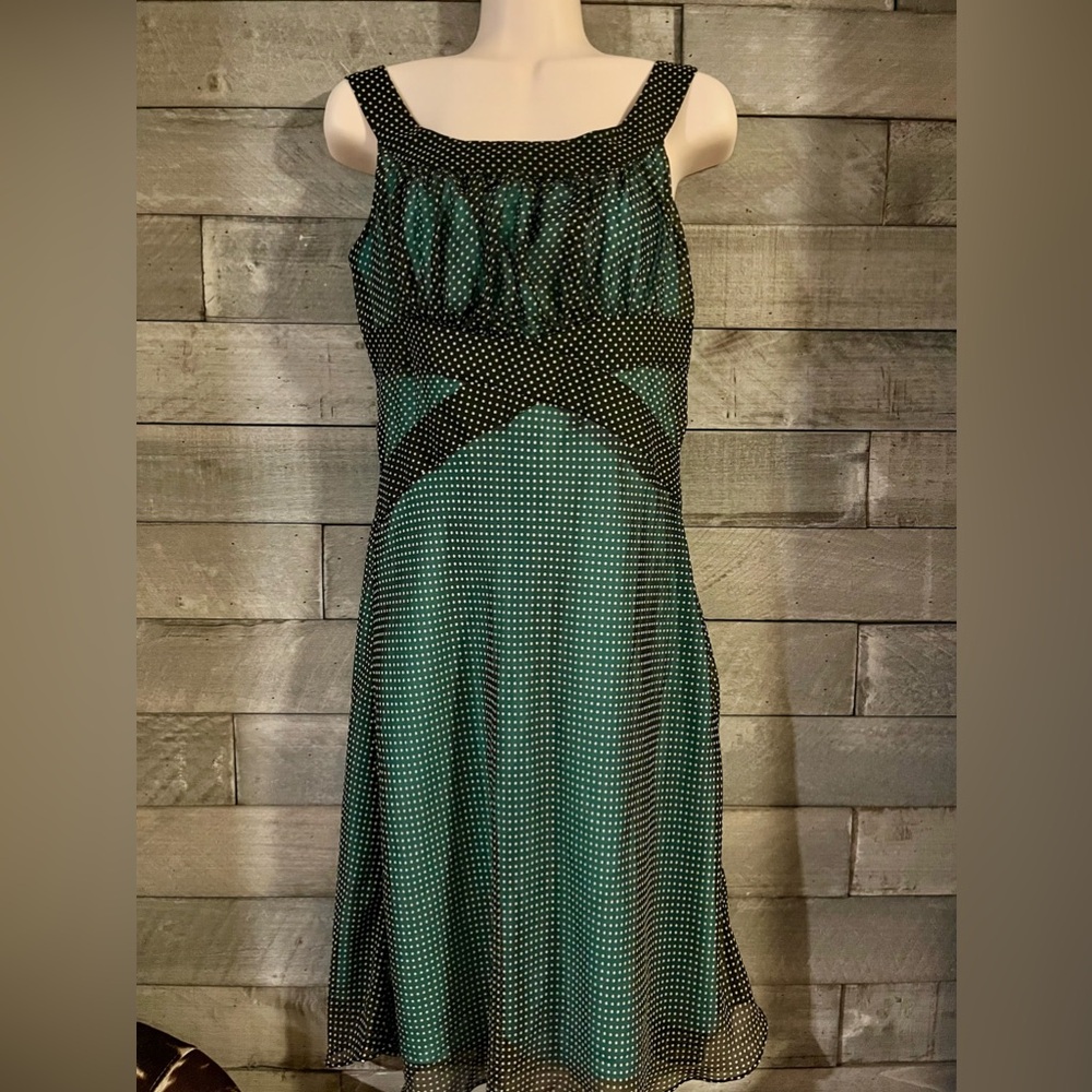 Women's Giorgio Fiorlini Collection Criss Cross Sleeveless Polka Dot Midi Dress